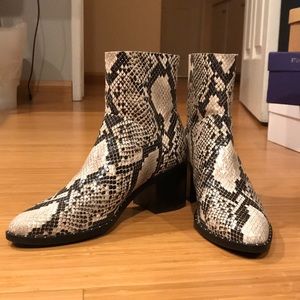 Faux Snakeskin Boots